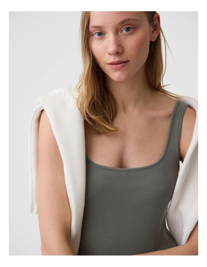 Modern Rib Square-Neck Maxi Dress image 4