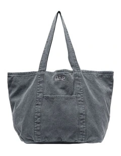 Logo Tote Bag in Moonless Night