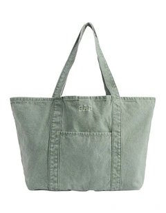 Sp26 Overdye Canvas Tote in Green