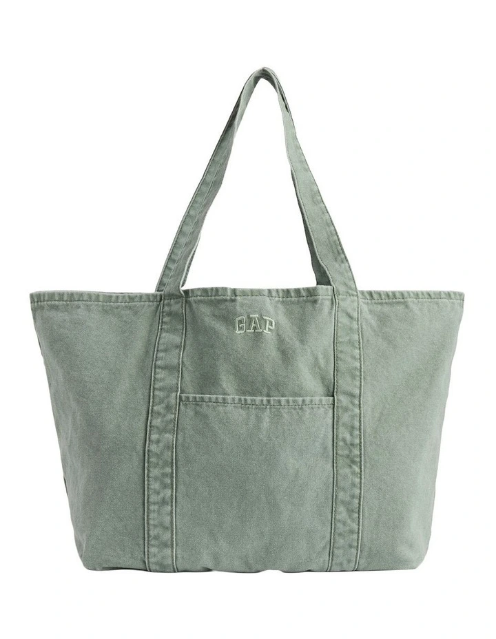 Sp26 Overdye Canvas Tote in Green image 1