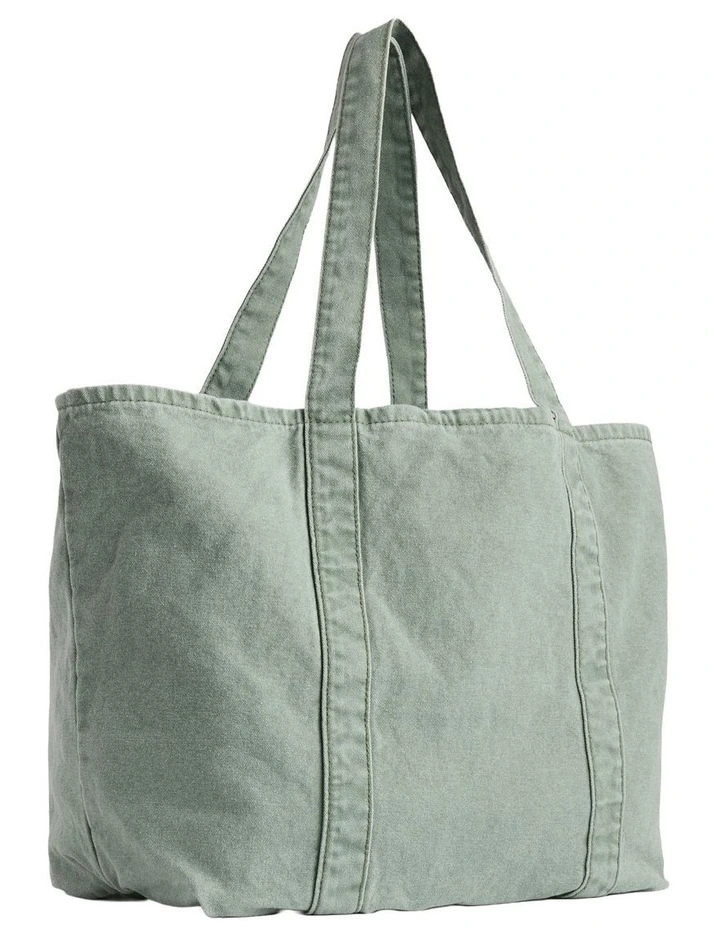 Sp26 Overdye Canvas Tote in Green image 2