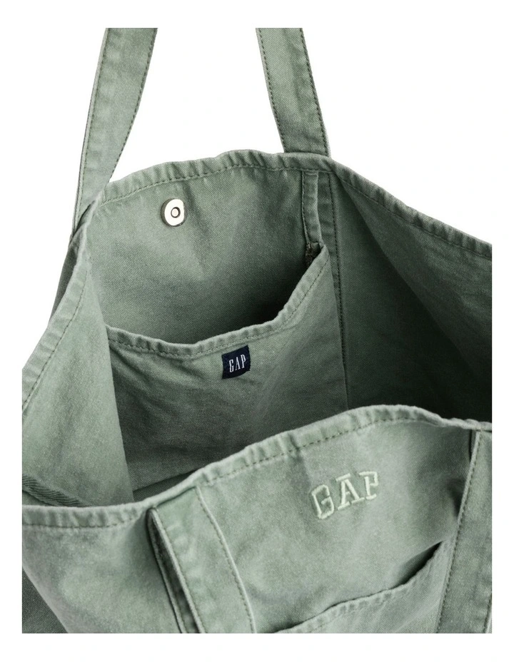 Sp26 Overdye Canvas Tote in Green image 3