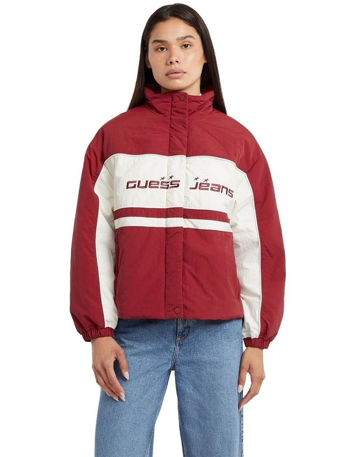 Guess Jeans Windbreaker Jacket in Red image 1