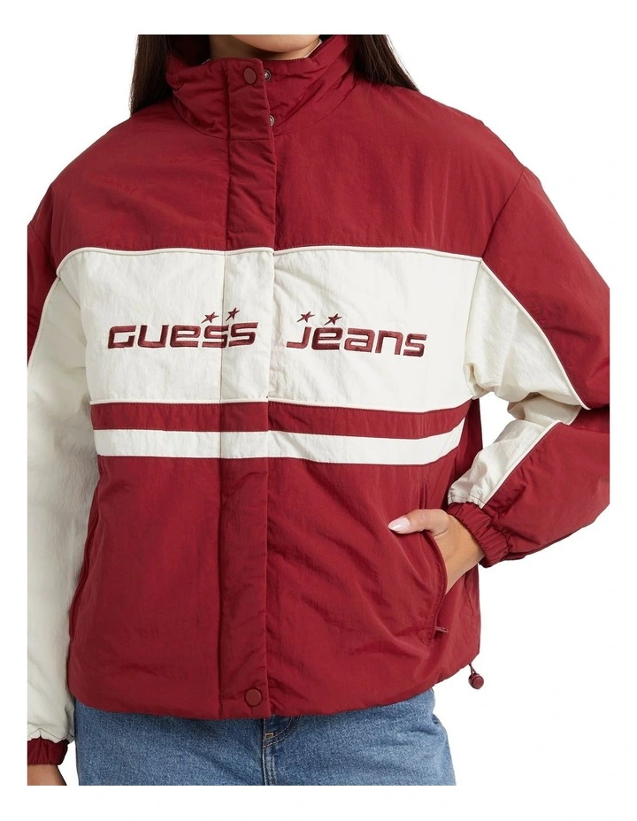 Guess Jeans Windbreaker Jacket in Red image 3