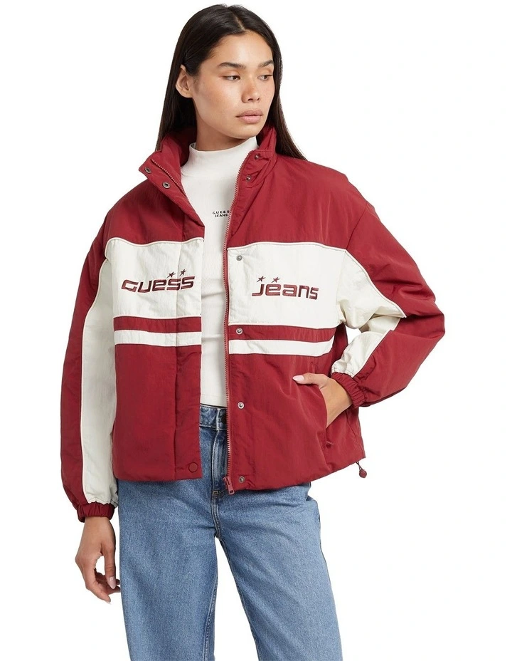 Guess Jeans Windbreaker Jacket in Red image 5