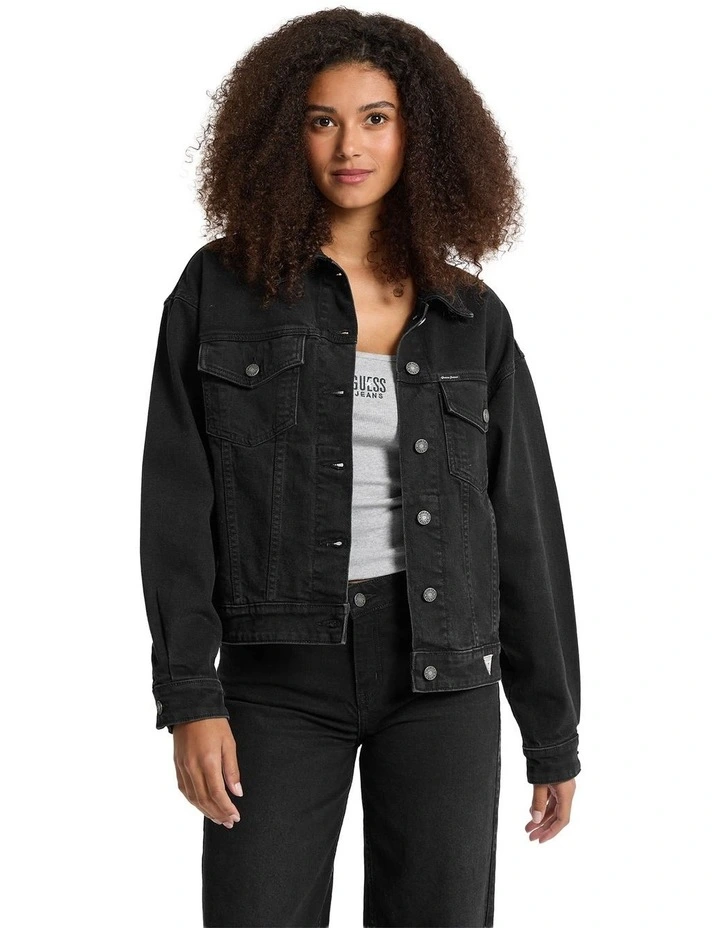Oversize Trucker Jacket in Blue image 1