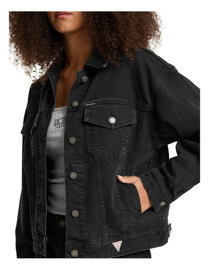 Oversize Trucker Jacket in Blue image 2