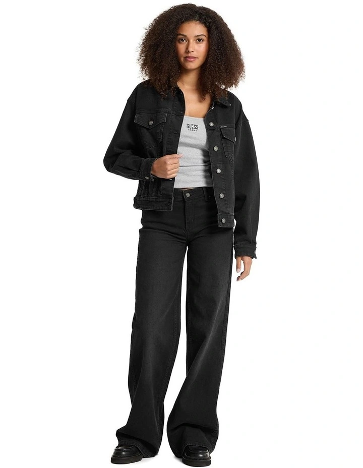 Oversize Trucker Jacket in Blue image 3