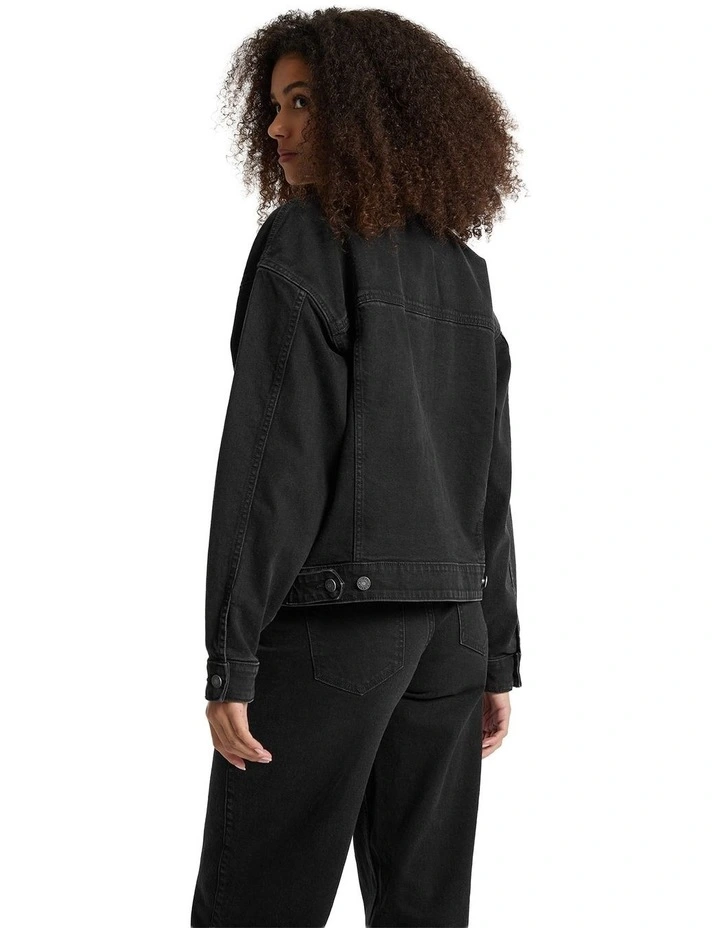 Oversize Trucker Jacket in Blue image 4