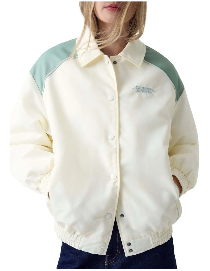 Heritage Windbraker Jacket in White image 4