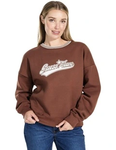 Puff Star Sweat in Brown