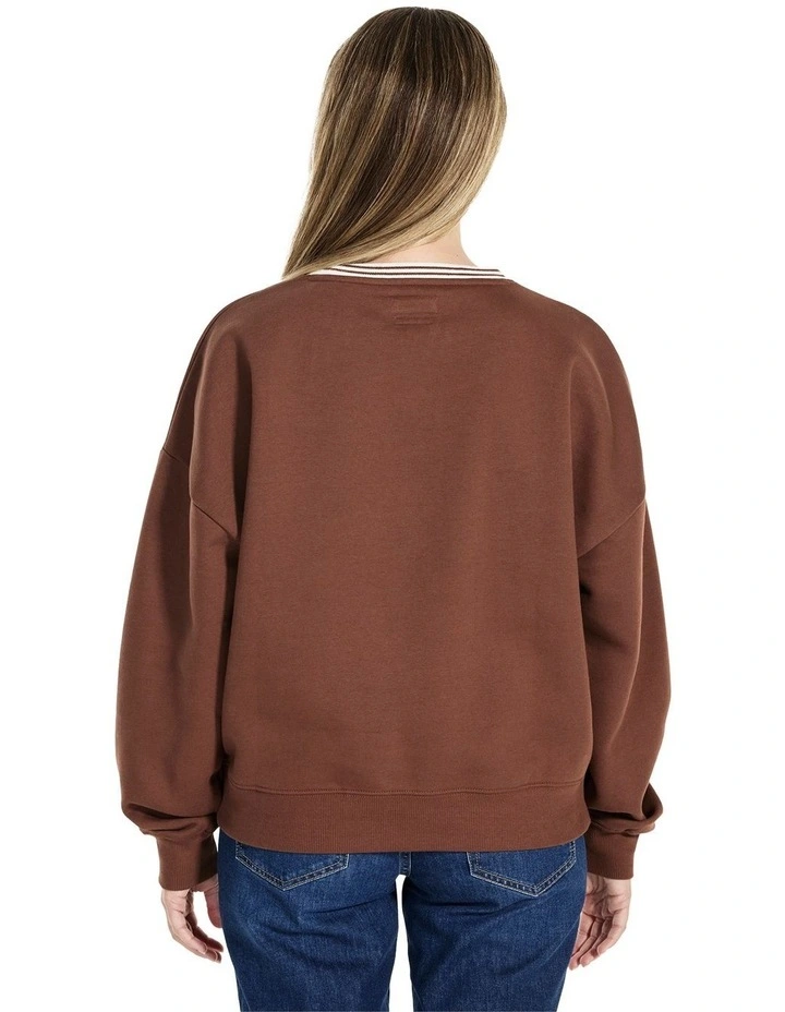 Puff Star Sweat in Brown image 3