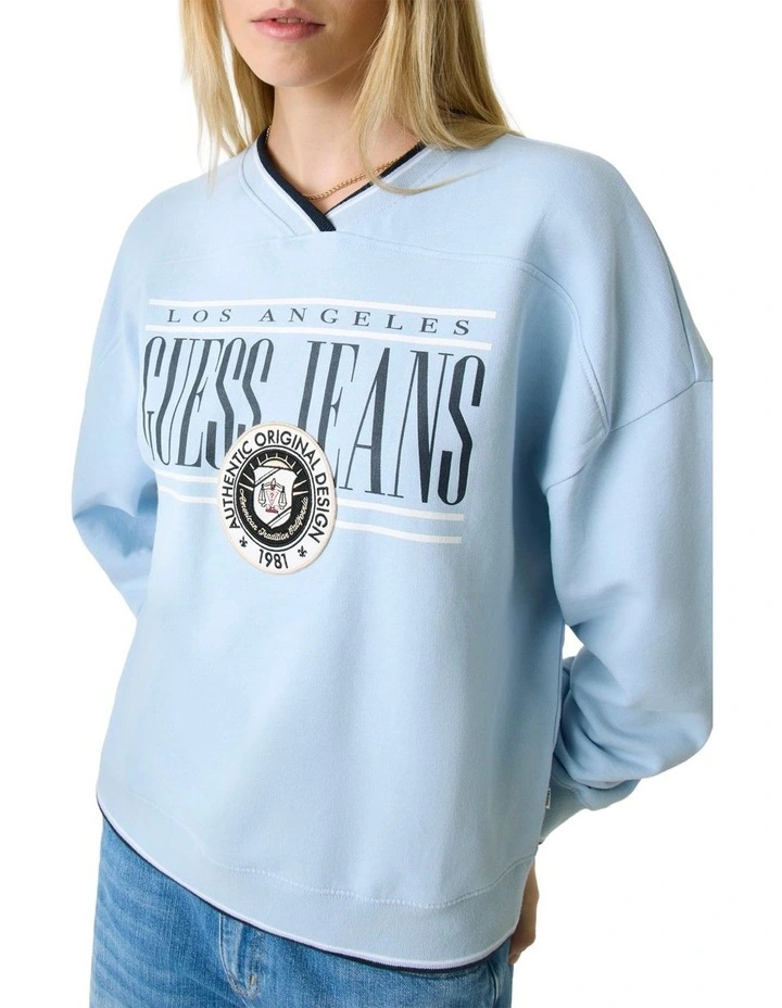 Over Sized Vintage Sweater in Blue image 2
