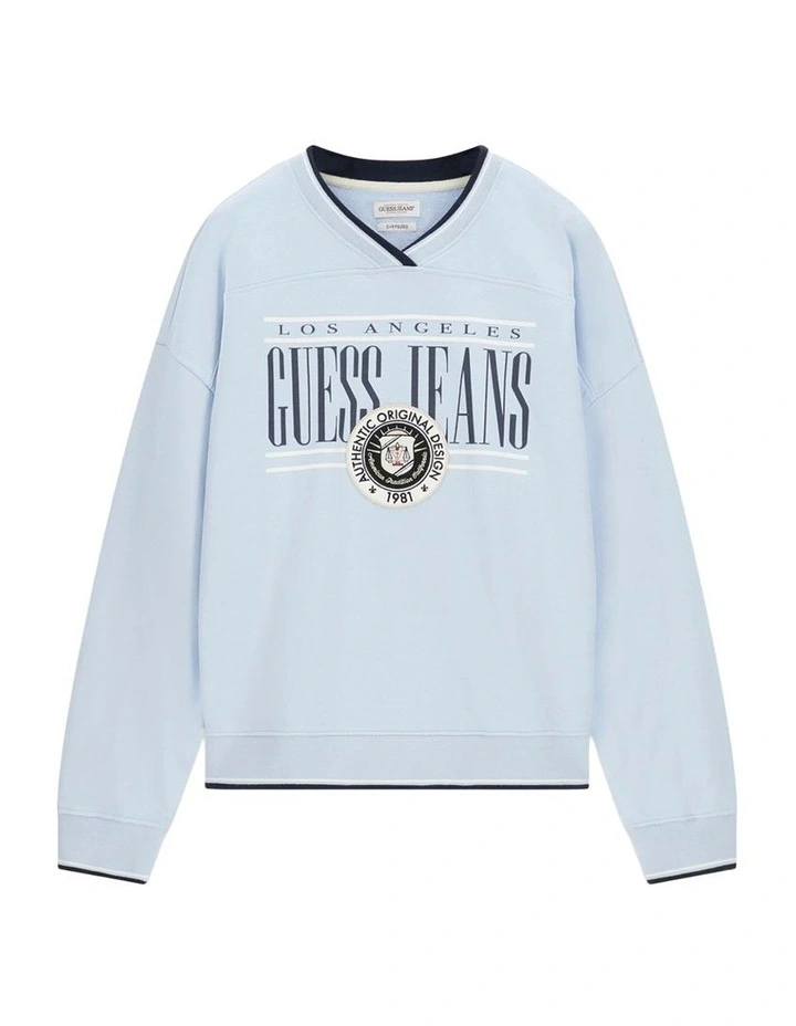 Over Sized Vintage Sweater in Blue image 5