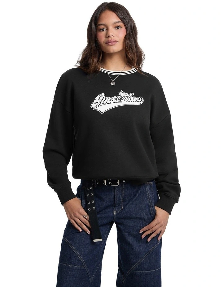 Puff Star Sweat Top in Jet Black image 1