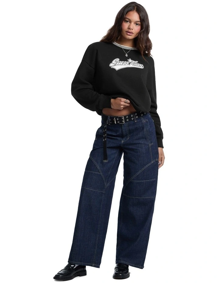 Puff Star Sweat Top in Jet Black image 2