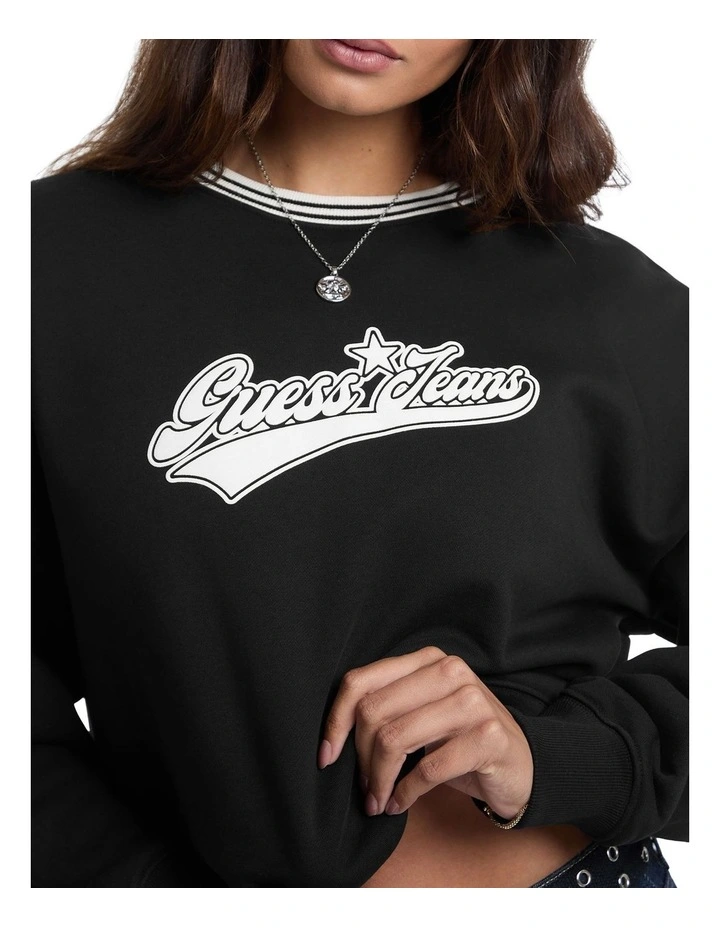 Puff Star Sweat Top in Jet Black image 3