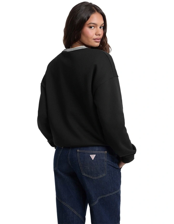 Puff Star Sweat Top in Jet Black image 4