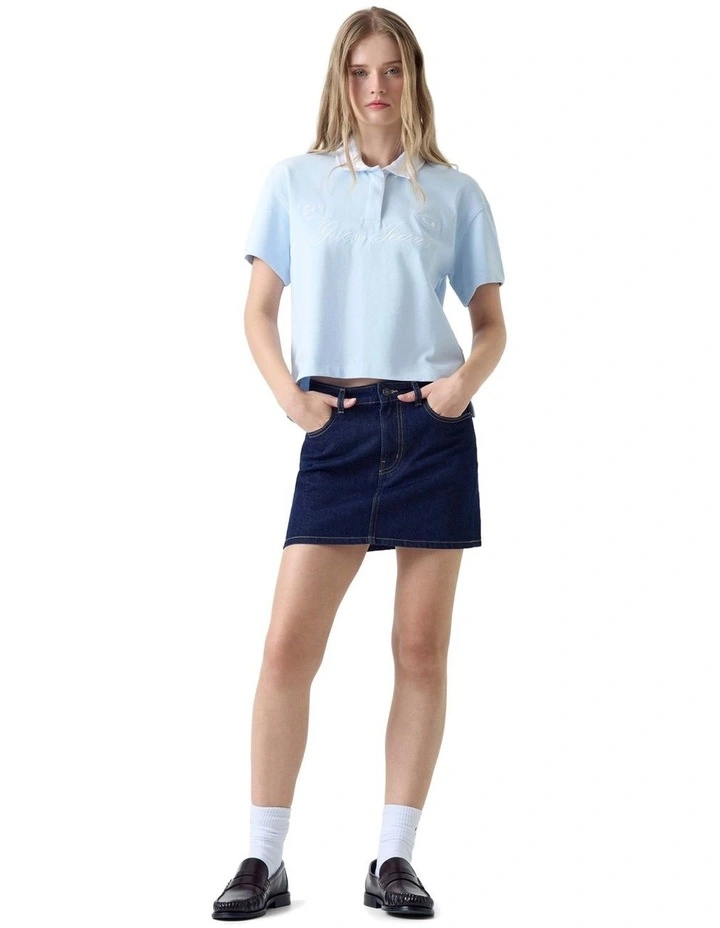 Over Sizede Fit Rugby Shirt in Blue image 2