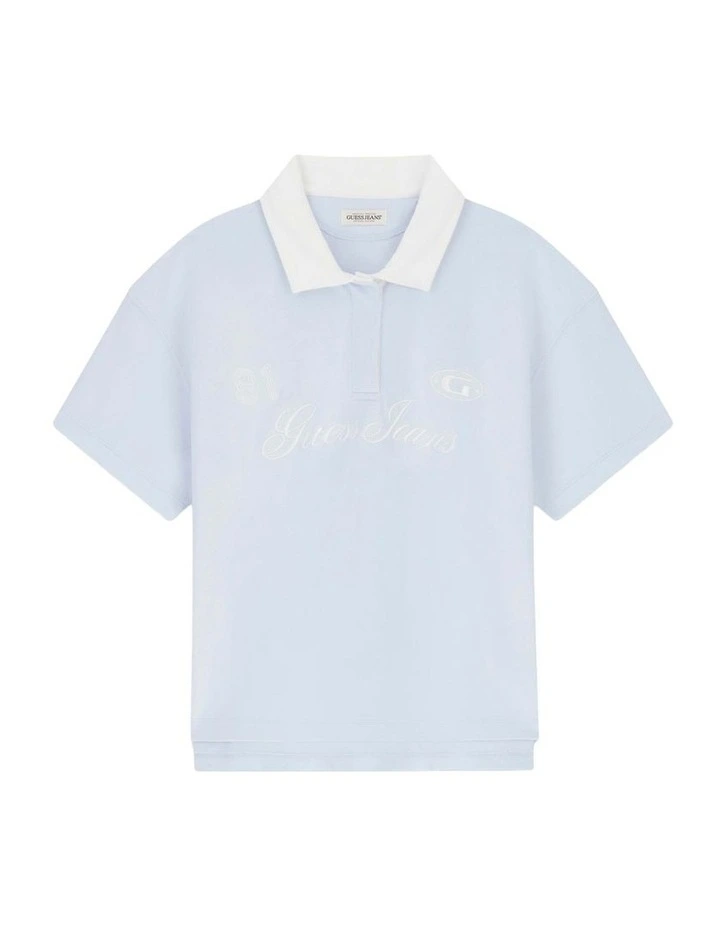 Over Sizede Fit Rugby Shirt in Blue image 5