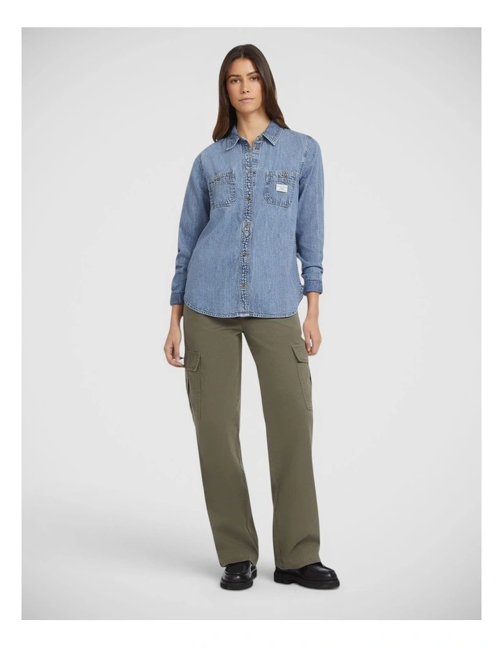Gj Regular Ls Denim Shirt image 4
