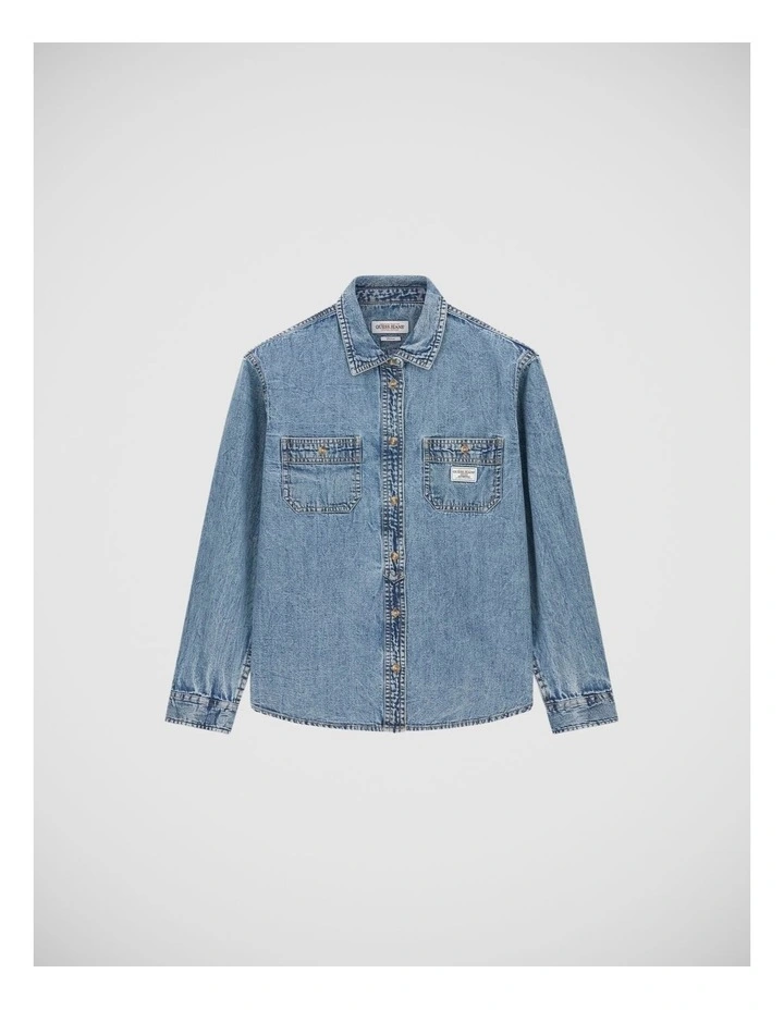 Gj Regular Ls Denim Shirt image 5
