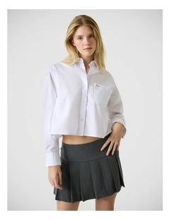 Gj Cropped Long Sleeve Shirt