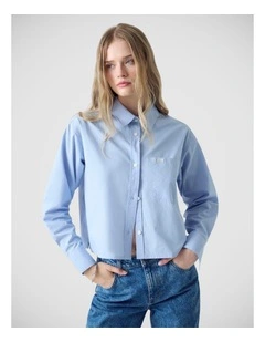 Gj Cropped Long Sleeve Shirt