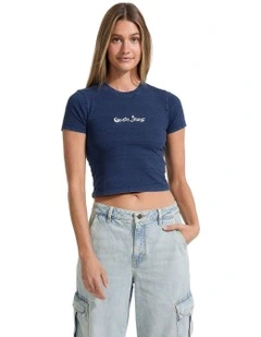 Short Sleeve Crew Neck Tee in Indigo
