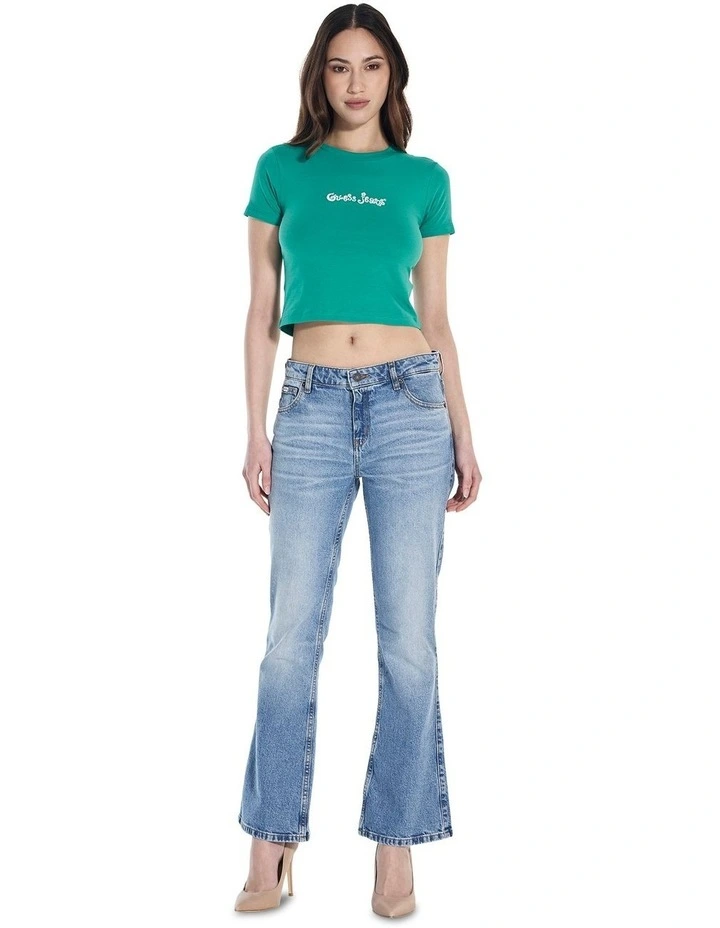 Short Sleeve Crew Neck Tee in Green image 5