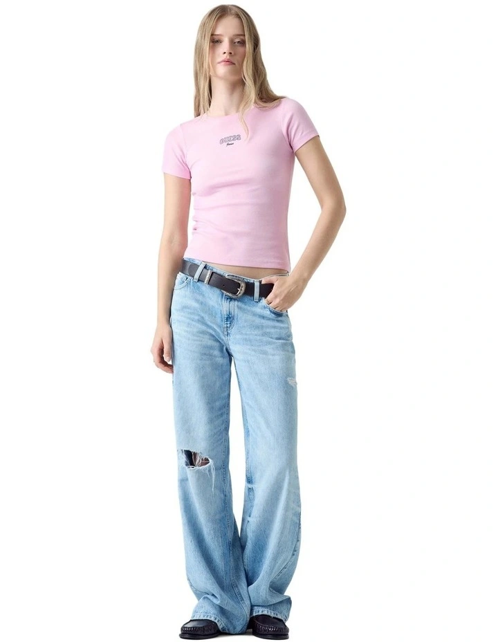 Embro Slim Tee in Soft Rose image 2