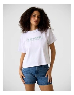 Gj Ss Cn Boxy Print Star Tee