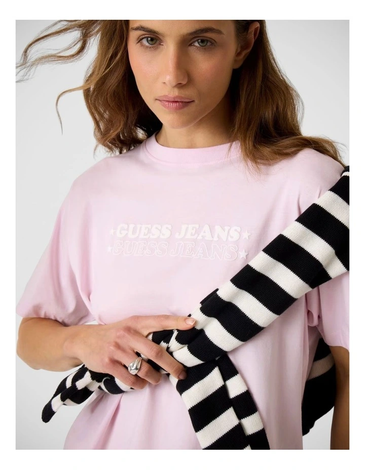 Gj Ss Cn Boxy Print Star Tee image 3