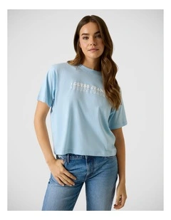 Gj Ss Cn Boxy Print Star Tee