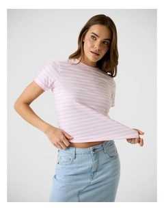 Gj Ss Cn Reg Yd Striped Tee