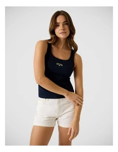 Gj Rib Embro Tank Top