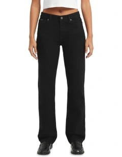 G08 Mid Rise Straight Jeans W4YA98D5E81 in Black