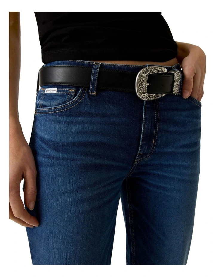 G08 Mid Rise Straight Jeans in in Aged Dark Wash image 4