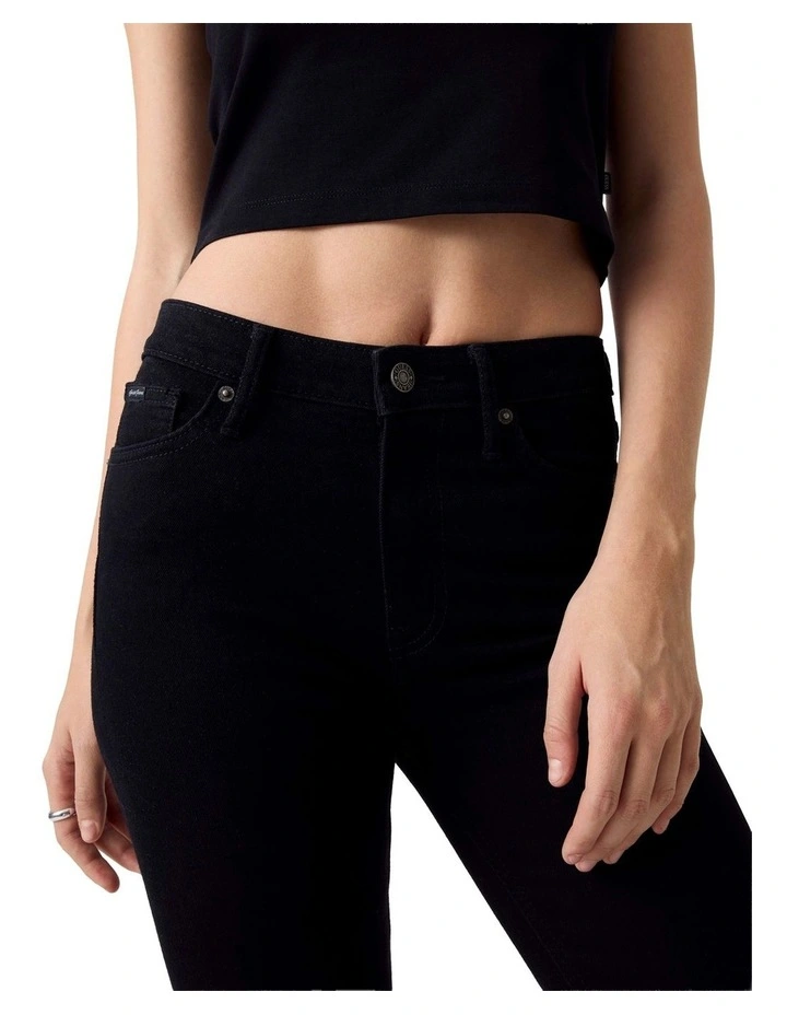 G05 High Rise Skinny Jeans in Black image 4