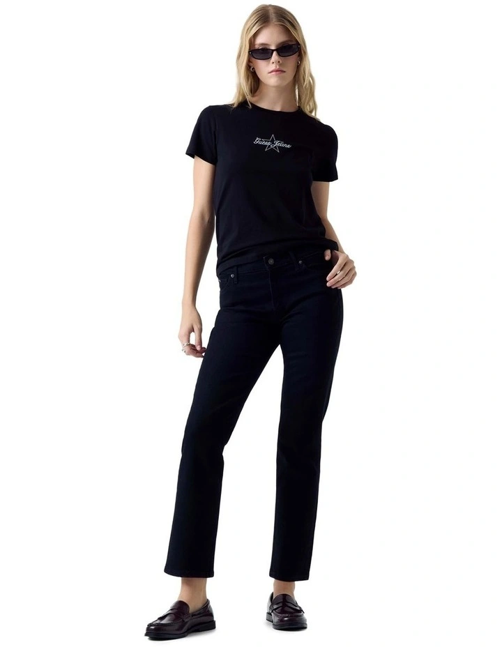 G08 Mid Rise Straight Jeans in Black image 2
