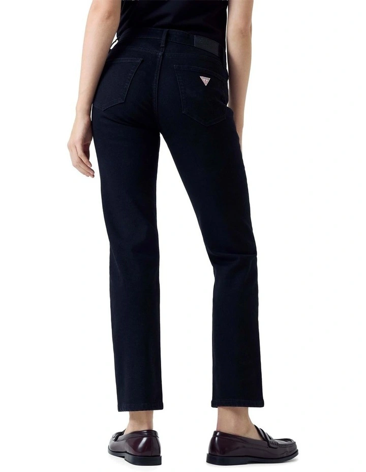 G08 Mid Rise Straight Jeans in Black image 3