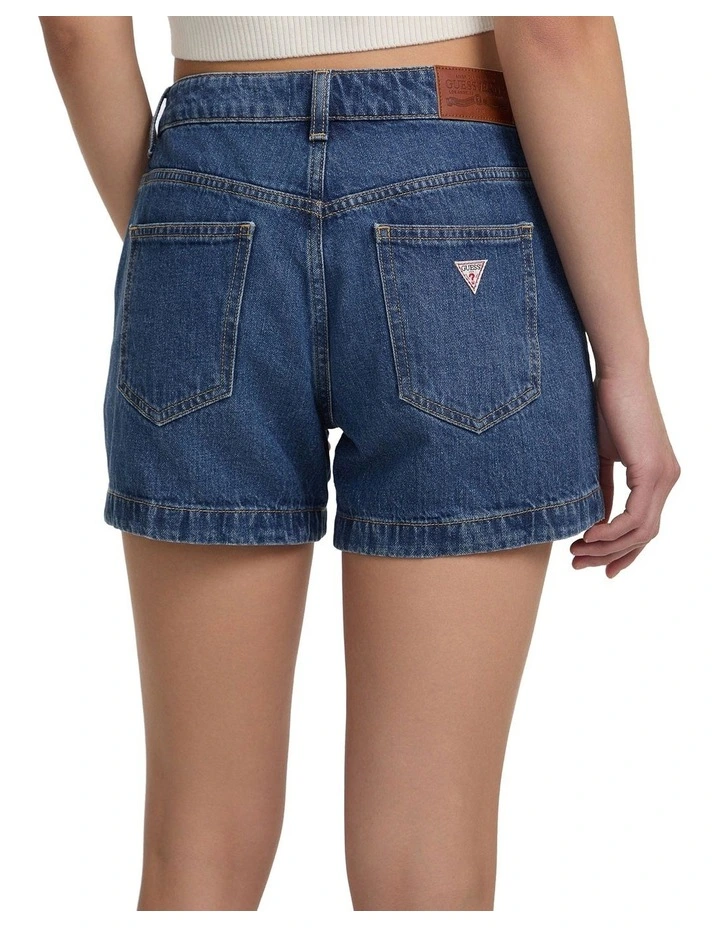 Highwaist Mom Shorts in Blue image 3