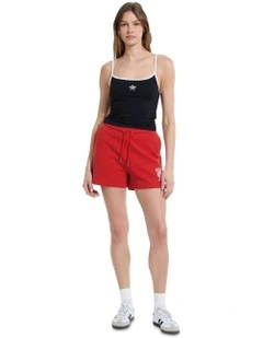 Regular Emblem Shorts in Red