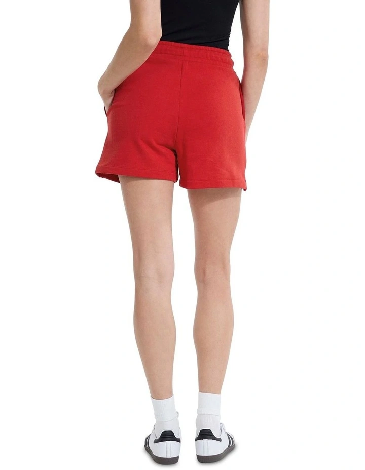 Regular Emblem Shorts in Red image 4
