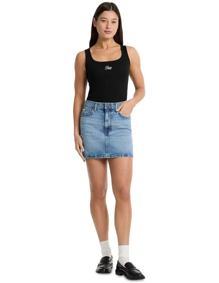 Classic Mini Skirt in Blue image 2