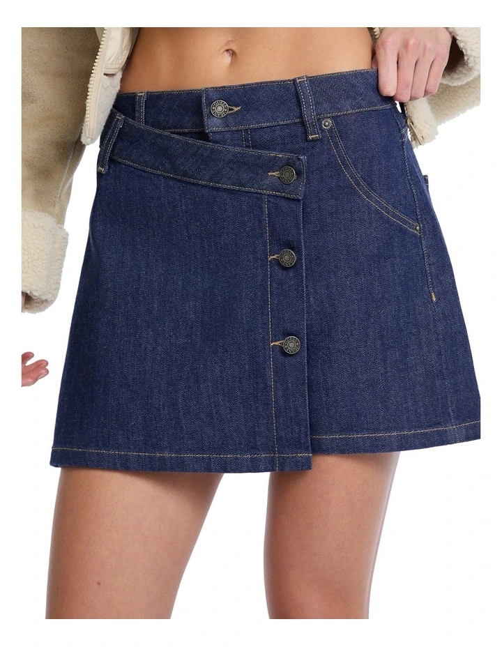 Wrap Skort in Blue image 3