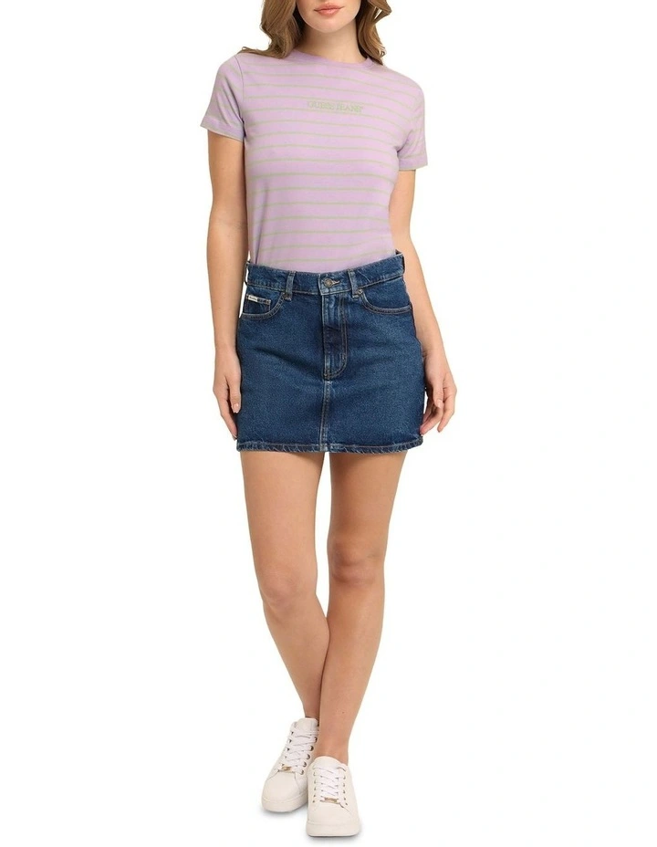 Classic Mini Skirt in Blue image 4