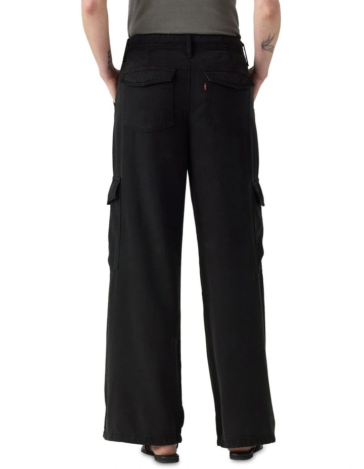 Baggy Dad Cargos in Drapey Caviar image 2