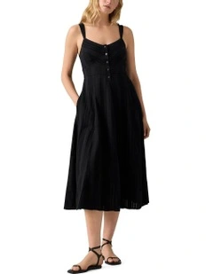 Ravina Midi Dress in Anthracite Night