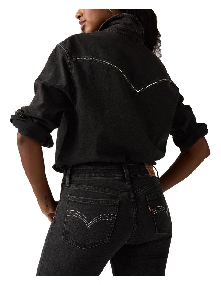 Superlow Bootcut Jeans in Black image 4